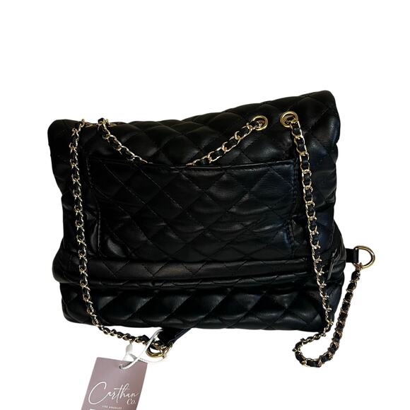 Carthan Black Lunch Bag Purse with Insulated Bottom Pocket New with tag - Picture 2 of 8